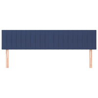 Kopfteile 2 Stk. Blau 90x5x78/88 cm Stoff