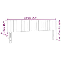 Kopfteile 2 Stk. Blau 90x5x78/88 cm Stoff