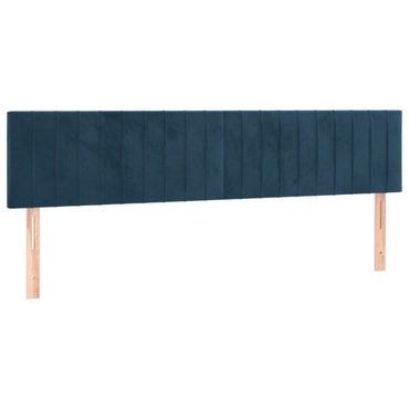 Kopfteile 2 Stk. Dunkelblau 90x5x78/88 cm Samt