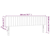 Kopfteile 2 Stk. Blau 100x5x78/88 cm Stoff