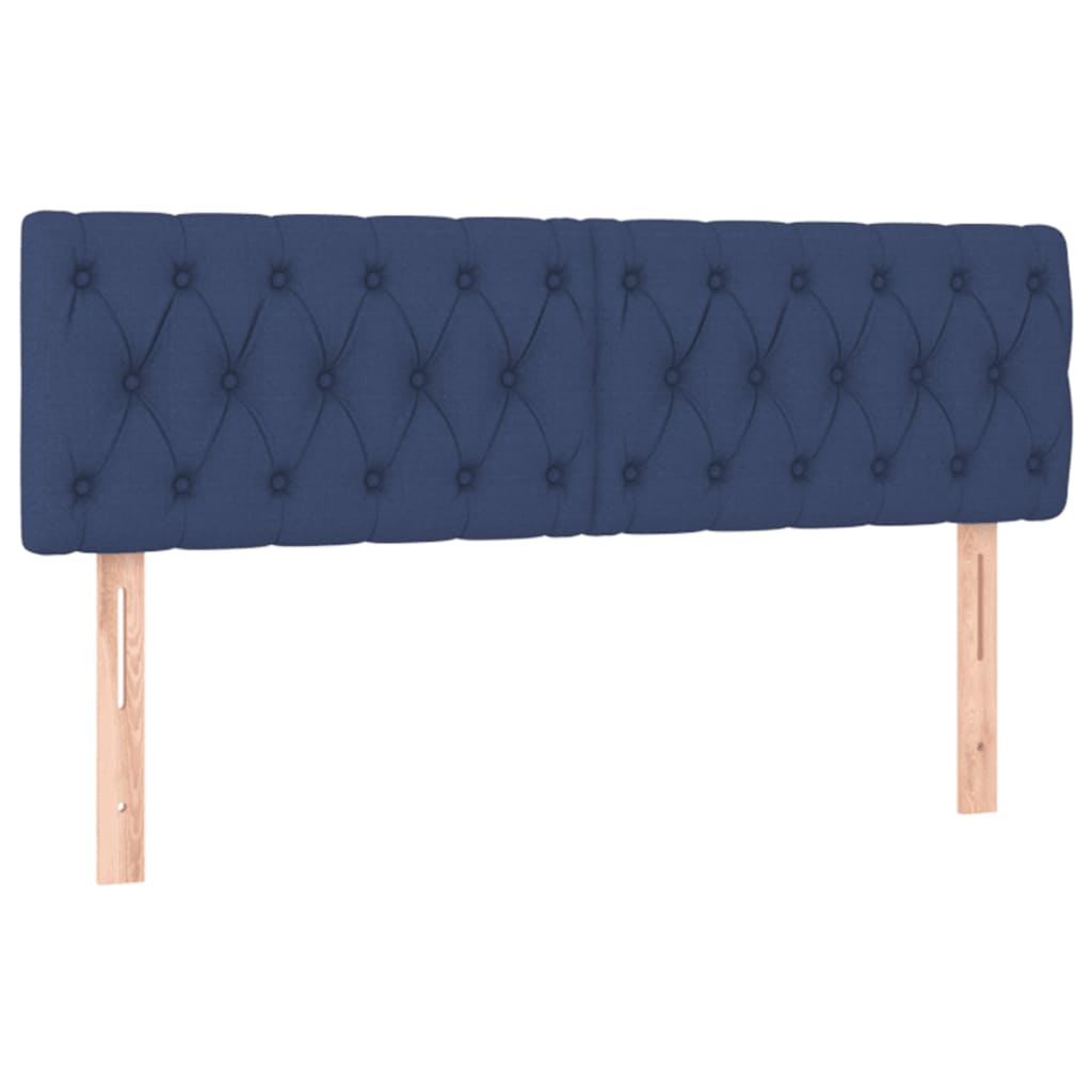 Kopfteile 2 Stk. Blau 72x7x78/88 cm Stoff