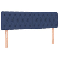 Kopfteile 2 Stk. Blau 72x7x78/88 cm Stoff