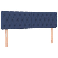 Kopfteile 2 Stk. Blau 80x7x78/88 cm Stoff