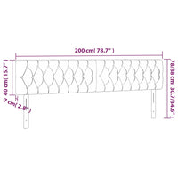 Kopfteile 2 Stk. Blau 100x7x78/88 cm Stoff