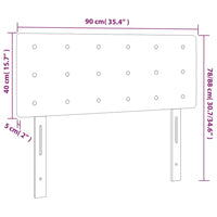 Kopfteil Blau 90x5x78/88 cm Stoff