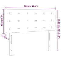 Kopfteil Dunkelblau 100x5x78/88 cm Samt