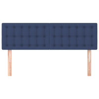 Kopfteile 2 Stk. Blau 72x5x78/88 cm Stoff