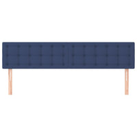 Kopfteile 2 Stk. Blau 90x5x78/88 cm Stoff