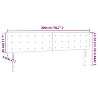 Kopfteile 2 Stk. Blau 100x5x78/88 cm Stoff