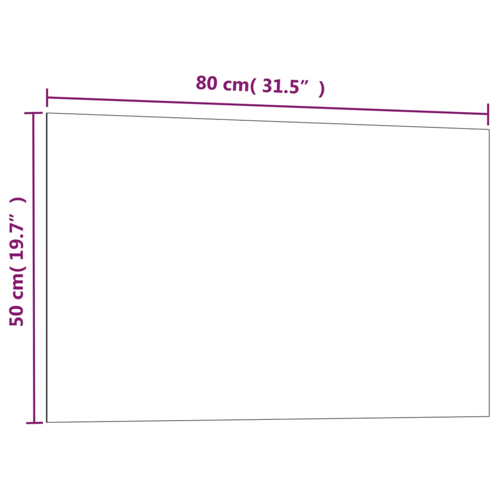 Magnettafel Wandmontage Schwarz 80x50 cm Hartglas