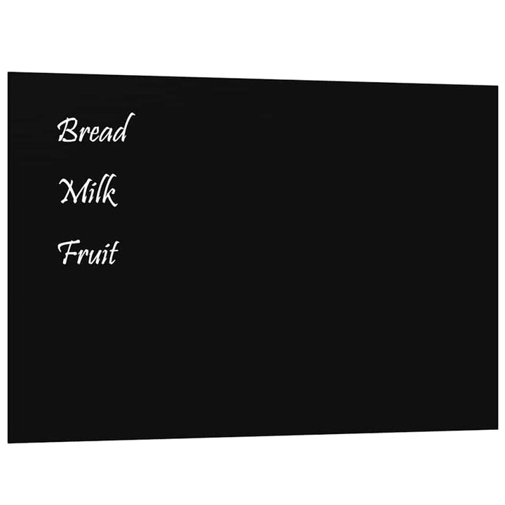 Magnettafel Wandmontage Schwarz 60x40 cm  Hartglas
