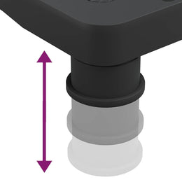 Monitorerhöhung 33,5 × 34 × 10,5 cm aus HIPS (schlagfestes Polystyrol) - Schwarz