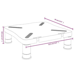 Monitorerhöhung 33,5 × 34 × 10,5 cm aus HIPS (schlagfestes Polystyrol) - Schwarz