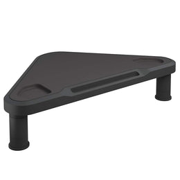 Eck-Monitorerhöhung 49 × 28 × 10,5 cm aus HIPS (schlagfestes Polystyrol) - Schwarz