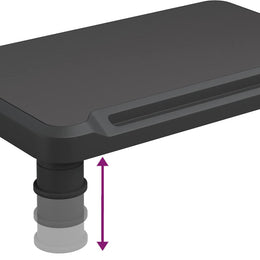 Monitorerhöhung 38 × 24 × 10,5 cm aus HIPS (schlagfestes Polystyrol) - Schwarz