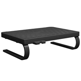 Monitorerhöhung 37 × 28 × 11,5 cm aus HIPS (schlagfestes Polystyrol), Metall - Schwarz