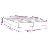 Bettgestell ohne Matratze Dunkelgrau 120x200 cm Stoff