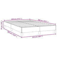 Bettgestell ohne Matratze Schwarz 120x200 cm Stoff