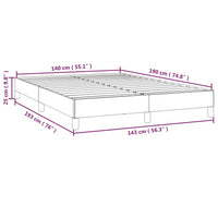 Bettgestell ohne Matratze Hellgrau 140x190 cm Stoff