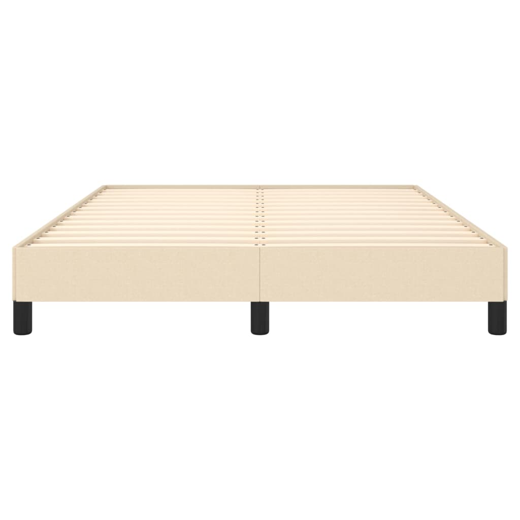 Bettgestell ohne Matratze Creme 140x190 cm Stoff