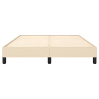 Bettgestell ohne Matratze Creme 140x190 cm Stoff