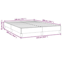 Bettgestell ohne Matratze Hellgrau 140x200 cm Stoff