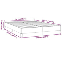 Bettgestell ohne Matratze Dunkelbraun 140x200 cm Stoff