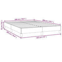 Bettgestell ohne Matratze Creme 180x200 cm Stoff