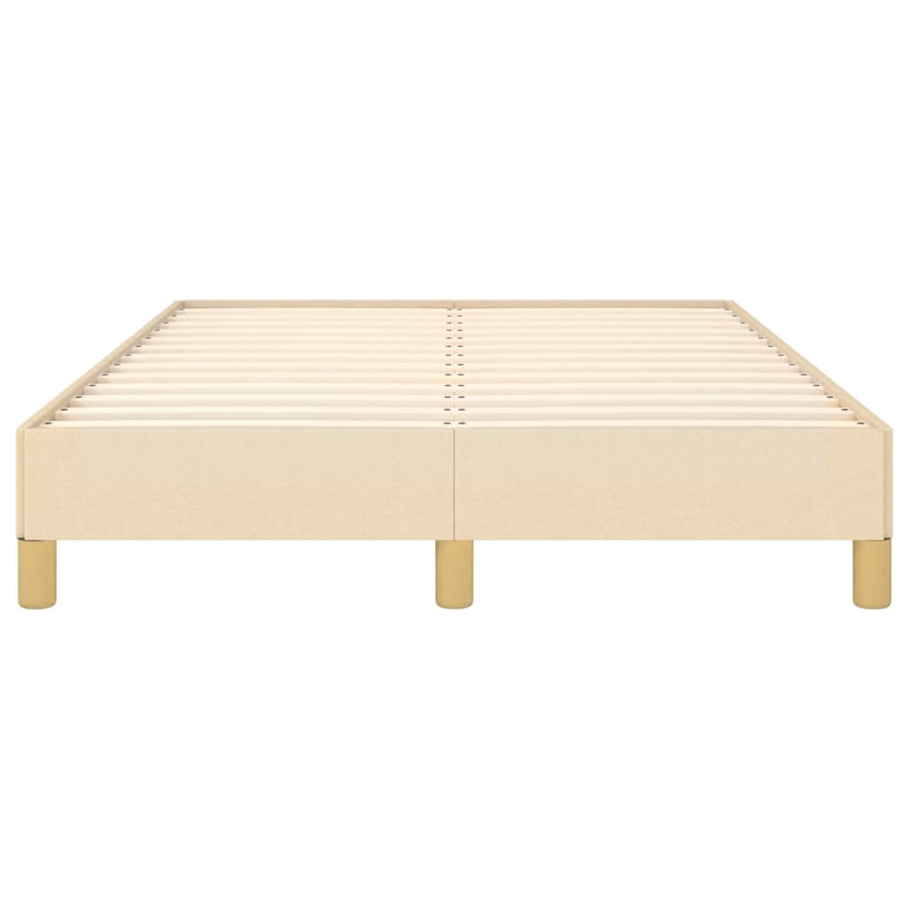 Bettgestell ohne Matratze Creme 120x200 cm Stoff