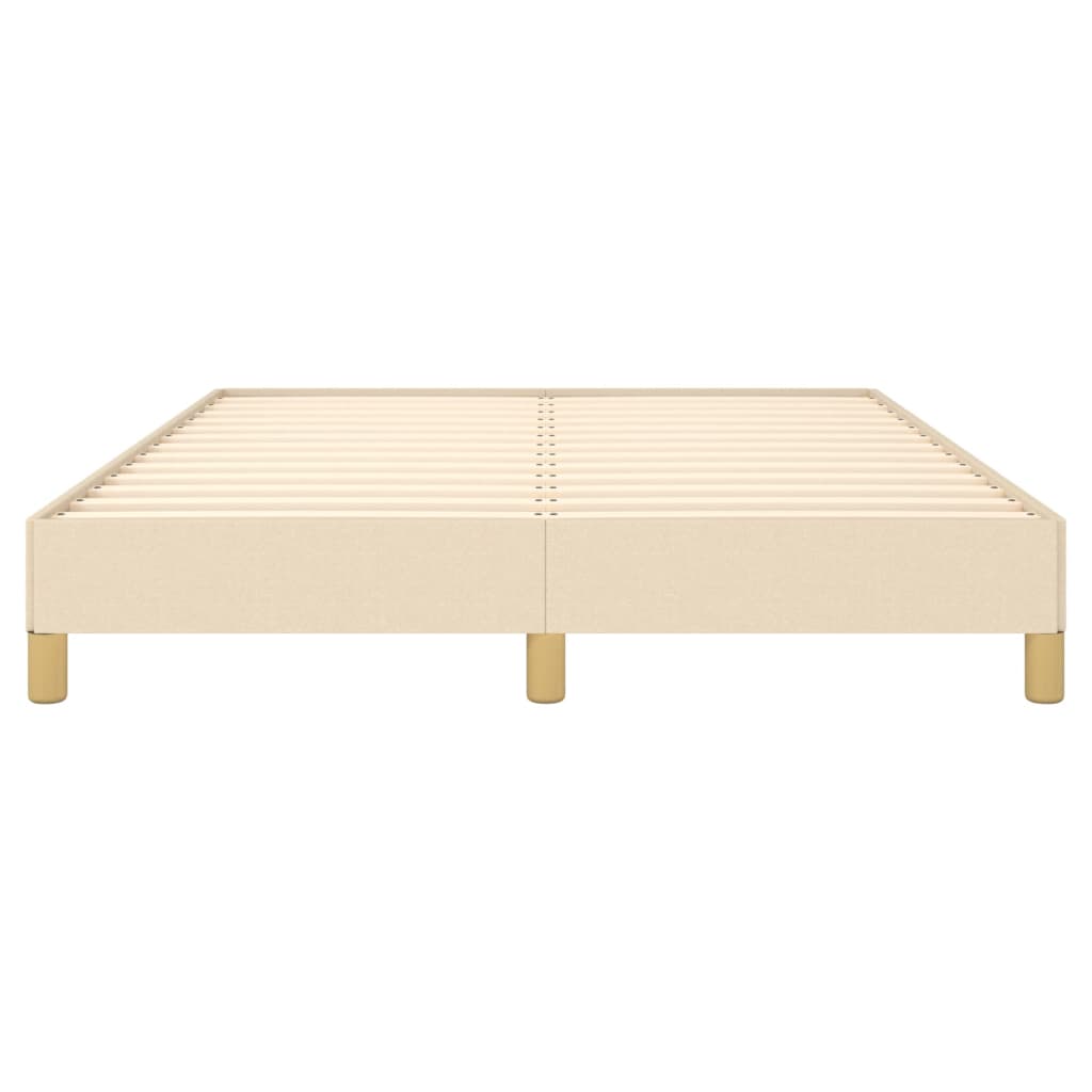 Bettgestell ohne Matratze Creme 140x190 cm Stoff