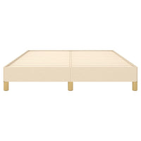 Bettgestell ohne Matratze Creme 140x190 cm Stoff