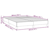 Bettgestell ohne Matratze Dunkelblau 180x200 cm Samt