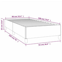 Bettgestell ohne Matratze Hellgrau 90x190 cm Stoff