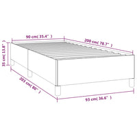 Bettgestell ohne Matratze Hellgrau 90x200 cm Stoff