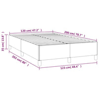 Bettgestell ohne Matratze Schwarz 120x200 cm Stoff