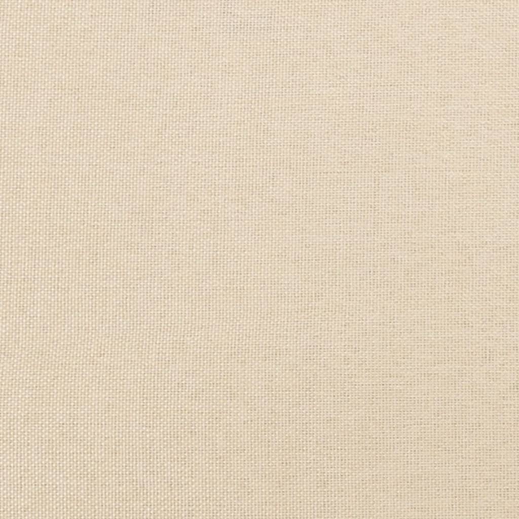 Bettgestell ohne Matratze Creme 120x200 cm Stoff