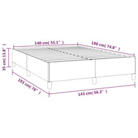 Bettgestell ohne Matratze Hellgrau 140x190 cm Stoff