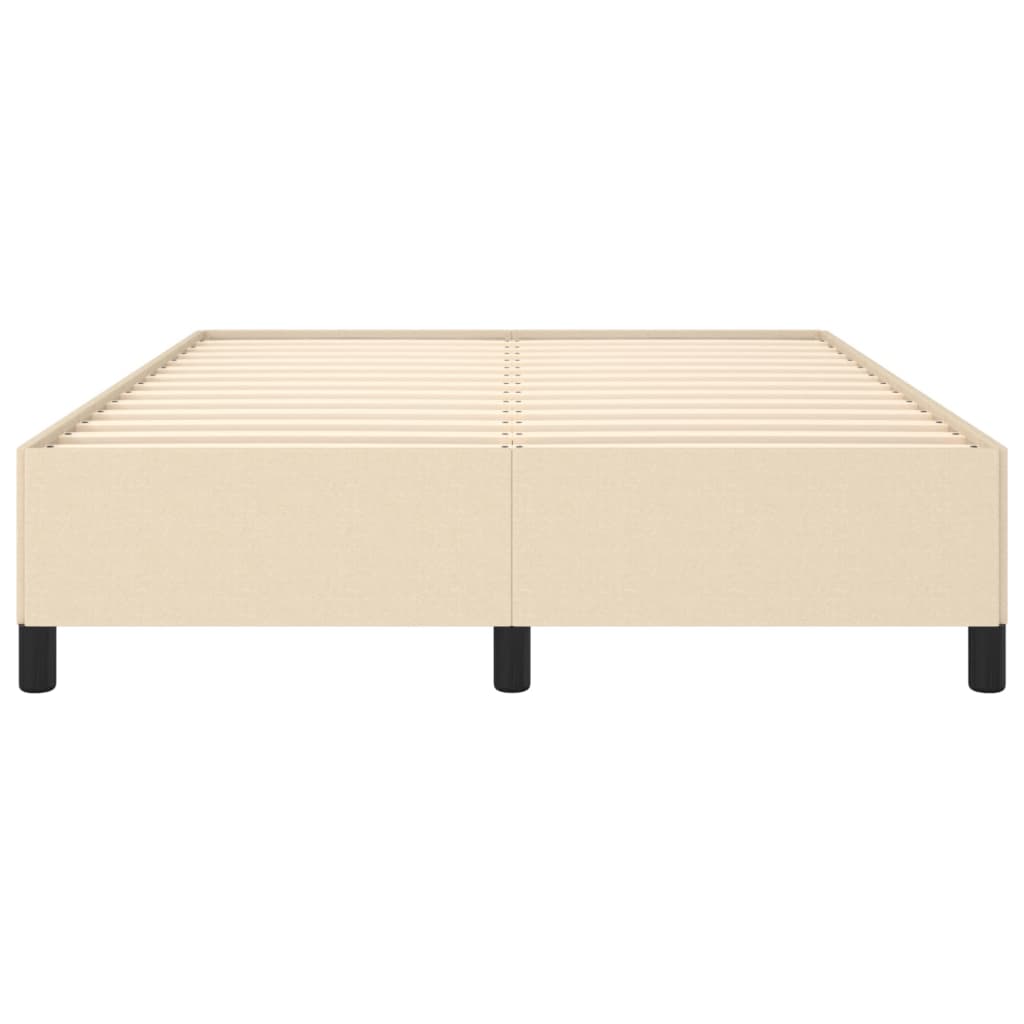 Bettgestell ohne Matratze Creme 140x190 cm Stoff