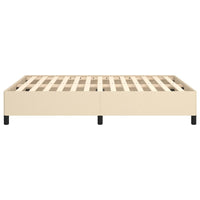 Bettgestell ohne Matratze Creme 140x190 cm Stoff