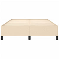 Bettgestell ohne Matratze Creme 140x200 cm Stoff