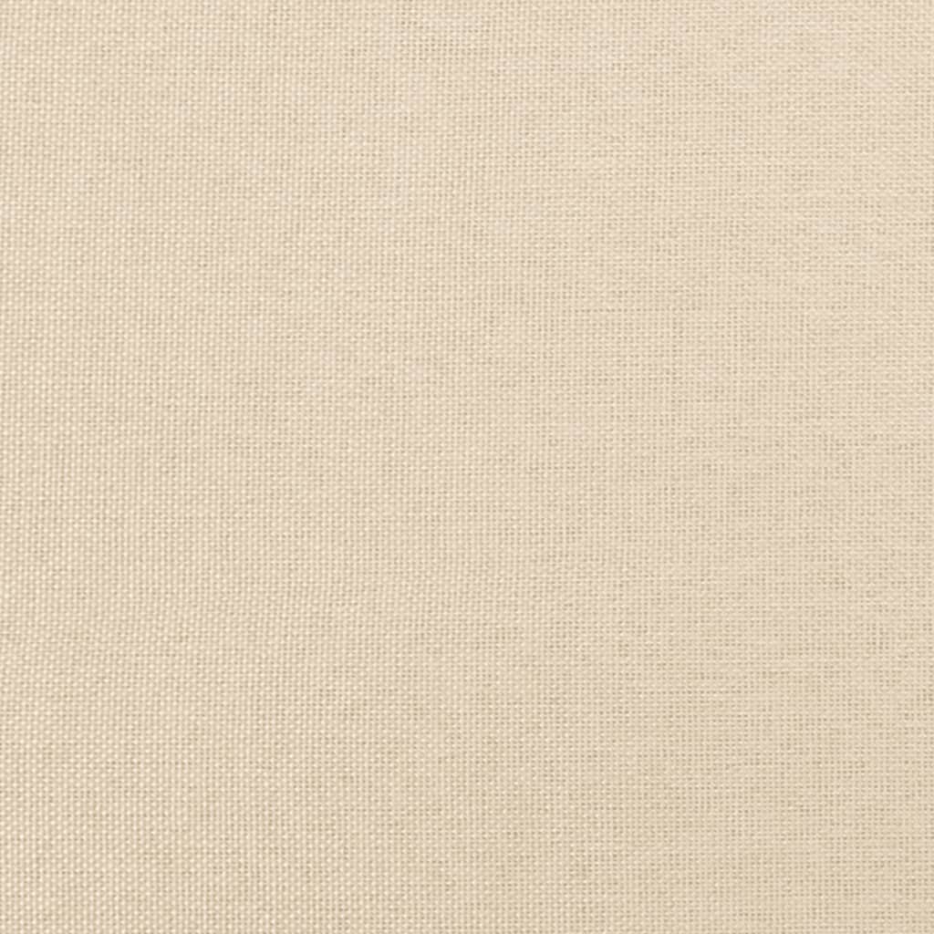 Bettgestell ohne Matratze Creme 160x200 cm Stoff