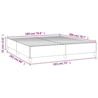 Bettgestell ohne Matratze Dunkelbraun 180x200 cm Stoff