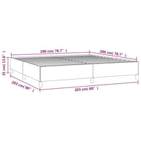 Bettgestell ohne Matratze Dunkelgrau 200x200 cm Stoff