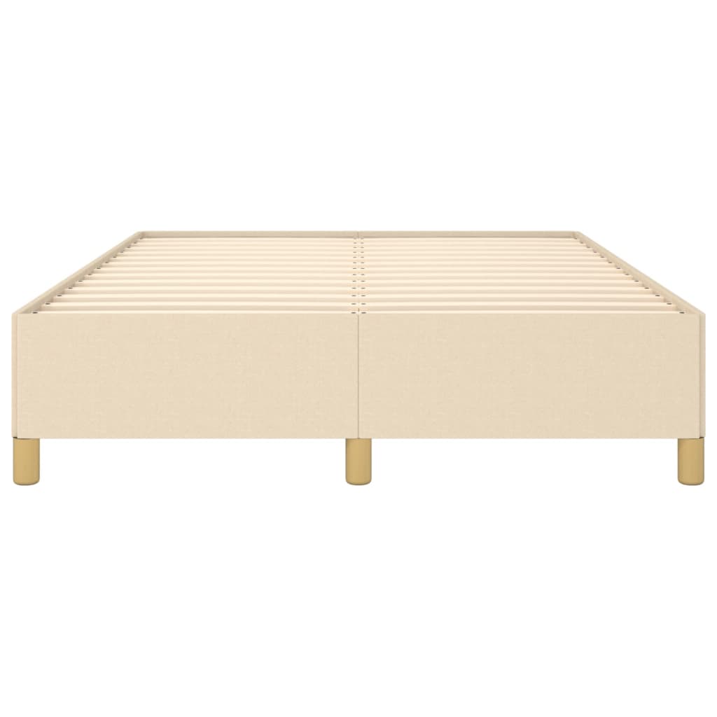 Bettgestell ohne Matratze Creme 140x190 cm Stoff