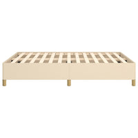 Bettgestell ohne Matratze Creme 140x190 cm Stoff