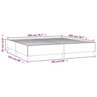 Bettgestell ohne Matratze Schwarz 200x200 cm Samt