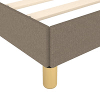 Bettgestell mit Kopfteil ohne Matratze Taupe 80x200 cm Stoff