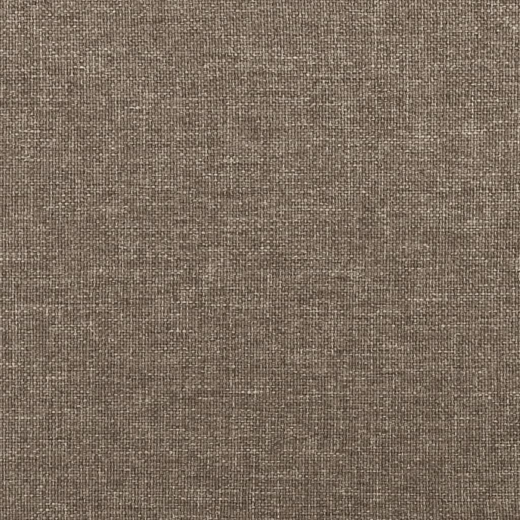 Bettgestell mit Kopfteil ohne Matratze Taupe 80x200 cm Stoff