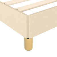 Bettgestell mit Kopfteil ohne Matratze Creme 80x200 cm Stoff