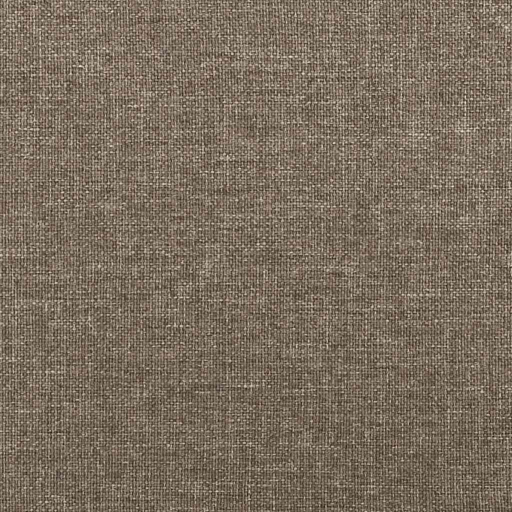 Bettgestell mit Kopfteil ohne Matratze Taupe 90x190 cm Stoff